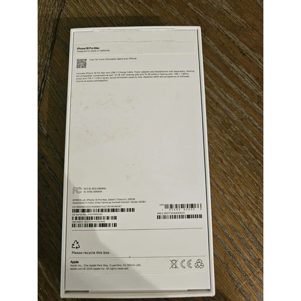 iPhone 16 Pro‎ Max ~Box Only
